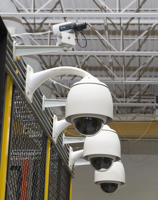 Security camera in CCTV lab